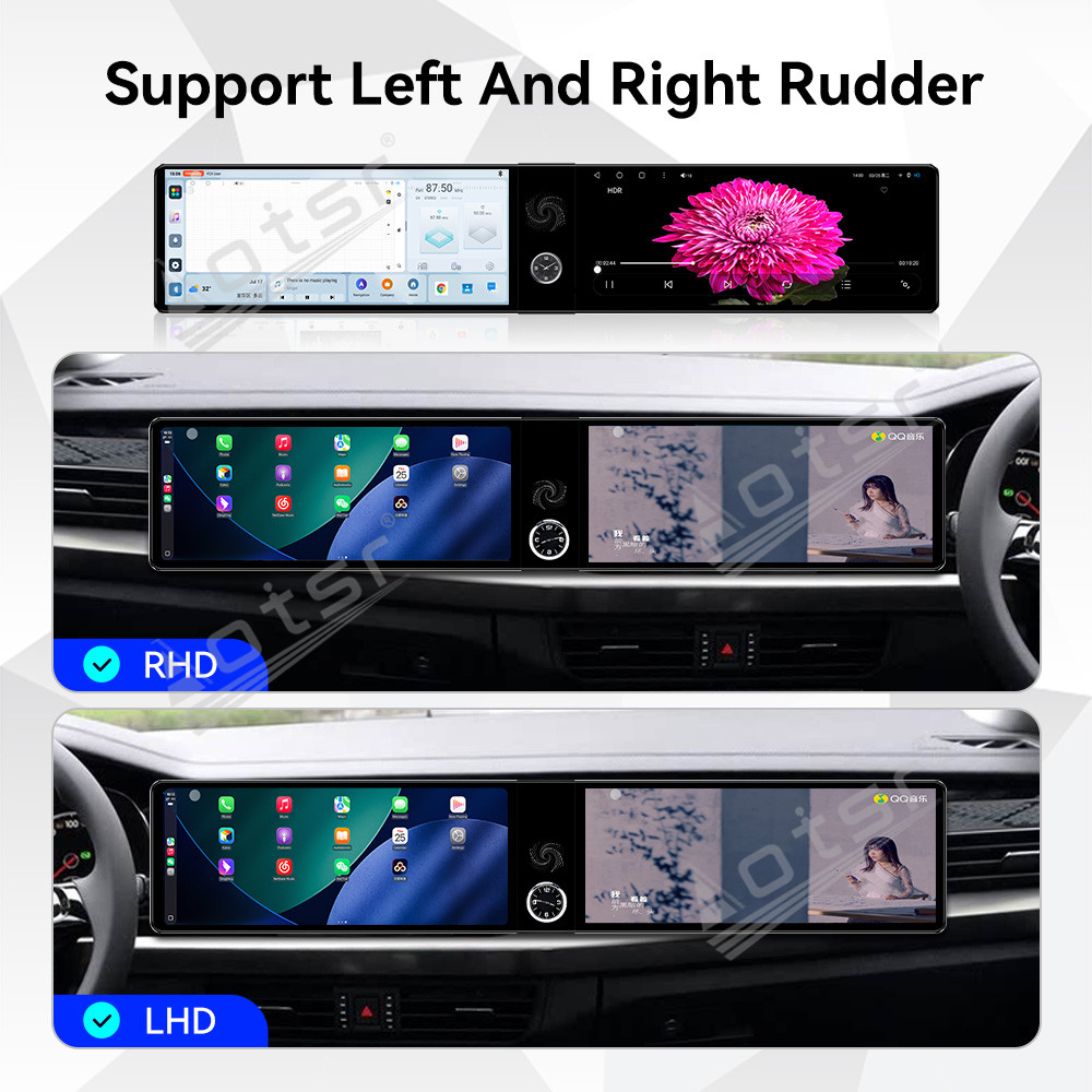 Aotsr Dual 12.3 inch for Volkswagen Passat 2019-2024 GPS Navigation Android 13 Car Radio CarPlay Multimedia Player Head Stereo Unit HD Screen