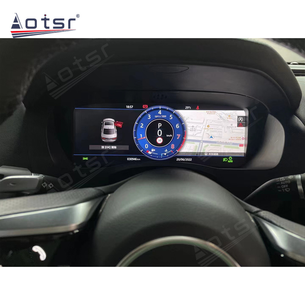 Digital Virtual Cockpit Cluster For Jaguar XE 2013-2020 Dashboard Panel Speed Meter Screen Head unit Instrument Panel