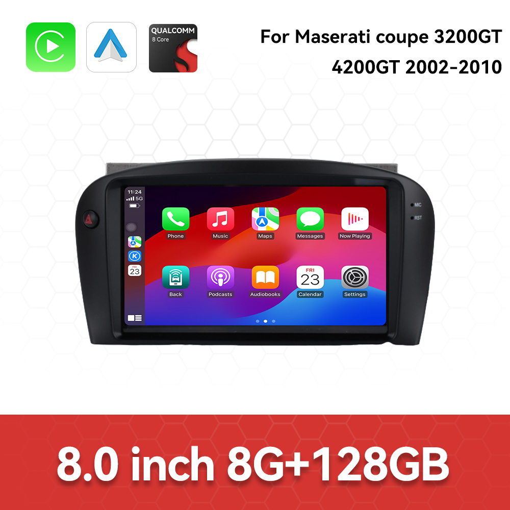 Aotsr 8 inch car radio Android 13 for Maserati Coupe 3200GT 4200GT 2002-2010 Car GPS Navigation Carplay Auto Radio Stereo multimedia Player Head Unit