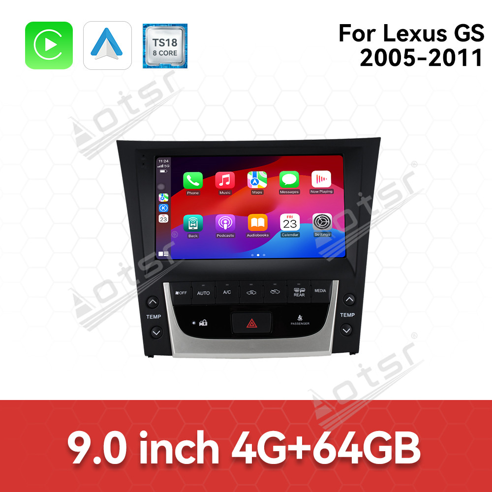 2025 Best Seller 9 inch Car Radio Stereo Receiver For Lexus GS 2005-2011 Android 13 Carplay Multimedia Screen GPS Navigation Head Unit