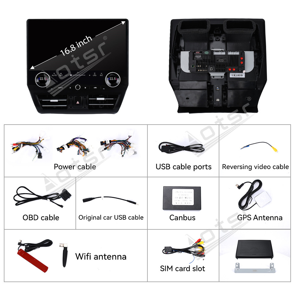 Aotsr for Toyota Prado LC150 2010-2021 16.8" Super Big Screen Android 13 Car Radio Carplay GPS Video Player Multimedia DSP Head Unit