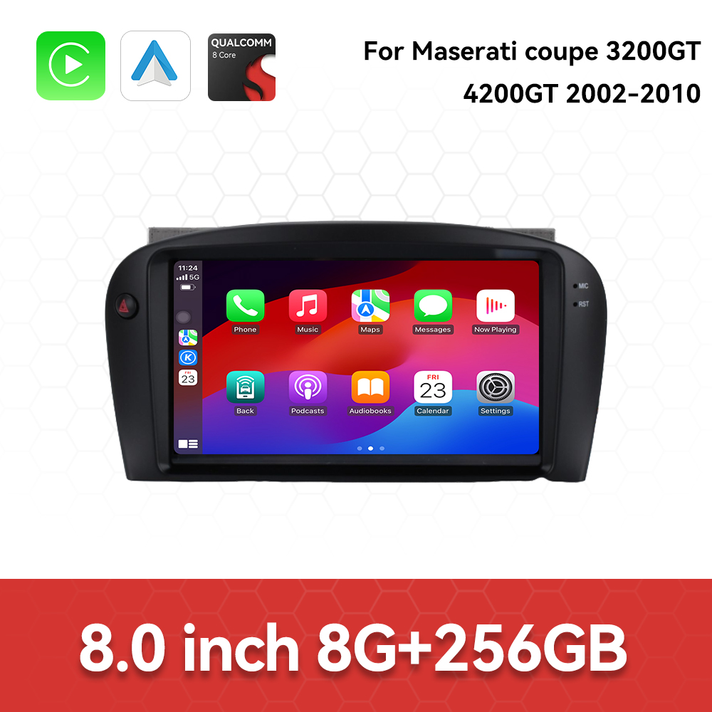 Aotsr 8 inch car radio Android 13 for Maserati Coupe 3200GT 4200GT 2002-2010 Car GPS Navigation Carplay Auto Radio Stereo multimedia Player Head Unit