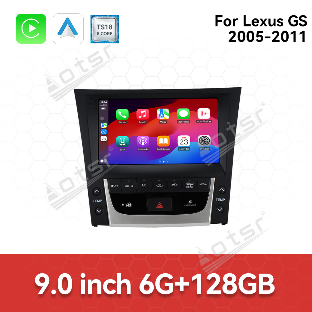 2025 Best Seller 9 inch Car Radio Stereo Receiver For Lexus GS 2005-2011 Android 13 Carplay Multimedia Screen GPS Navigation Head Unit