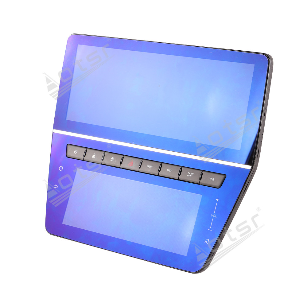 Aotsr 12.3-inch + 8.6-inch Car Radio + Air conditioning LCD display, compatible for Maserati GT 2005-2015  with wireless CarPlay, 4G and 360° panoramic display functions.