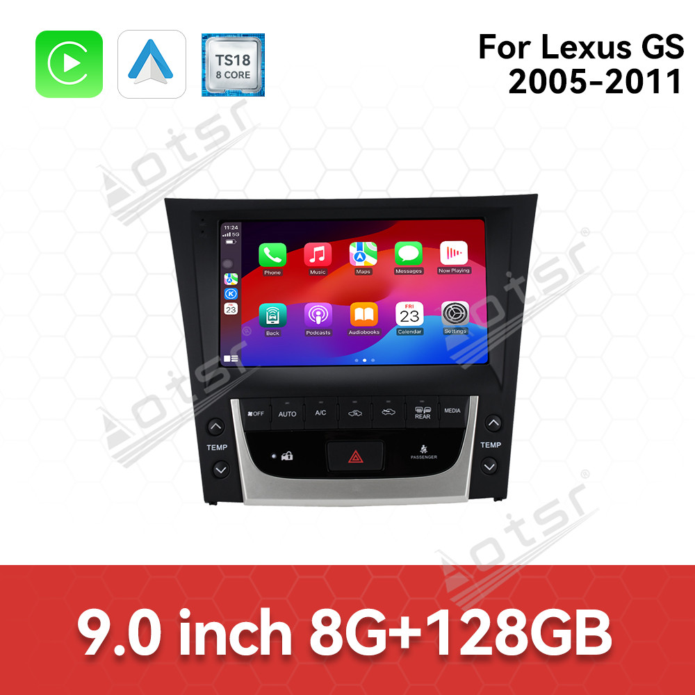 2025 Best Seller 9 inch Car Radio Stereo Receiver For Lexus GS 2005-2011 Android 13 Carplay Multimedia Screen GPS Navigation Head Unit