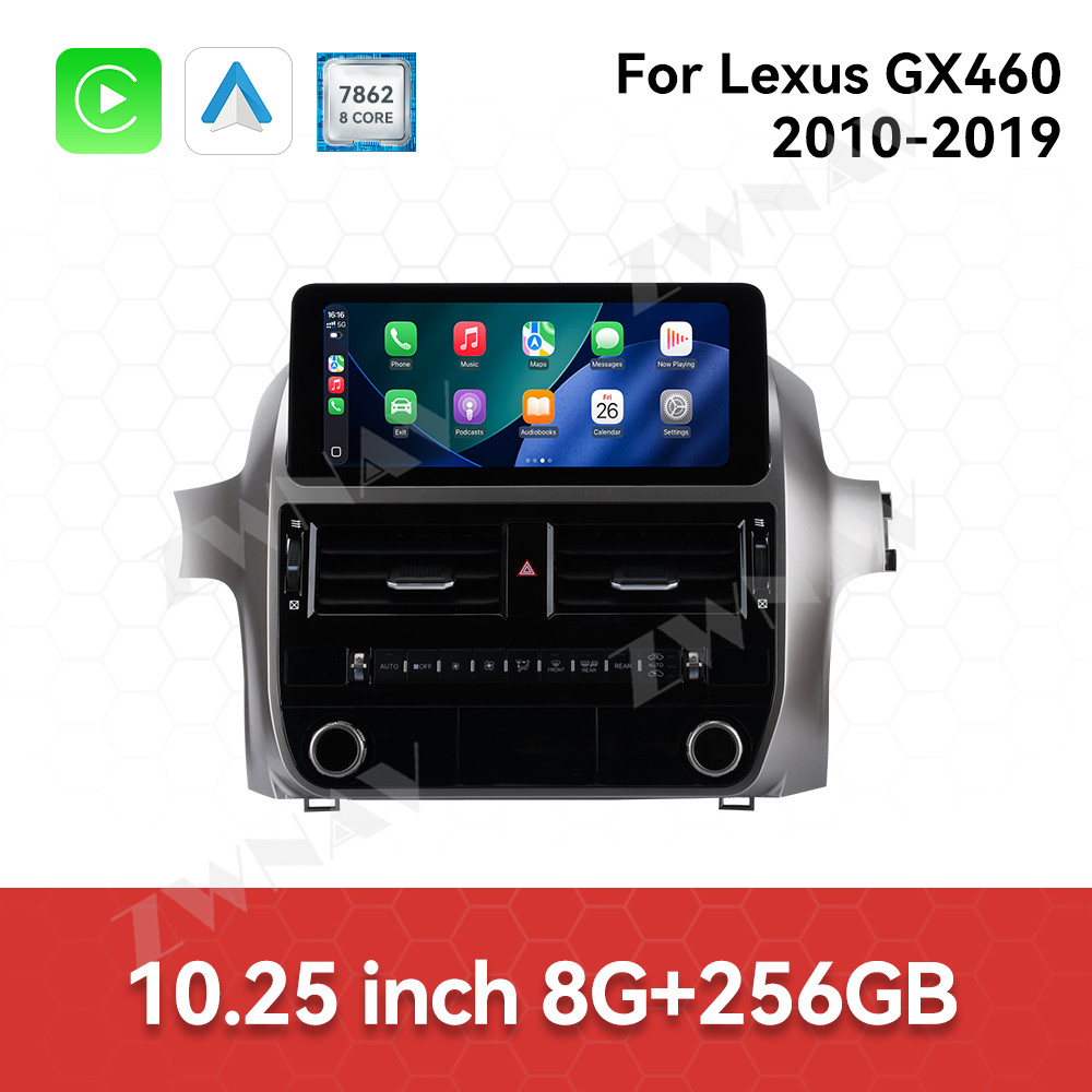 Aotsr 10.25 inch Car Radio multimedia video player CarPlay For Lexus GX460 2010-2019 Stereo GPS Navi Head Unit