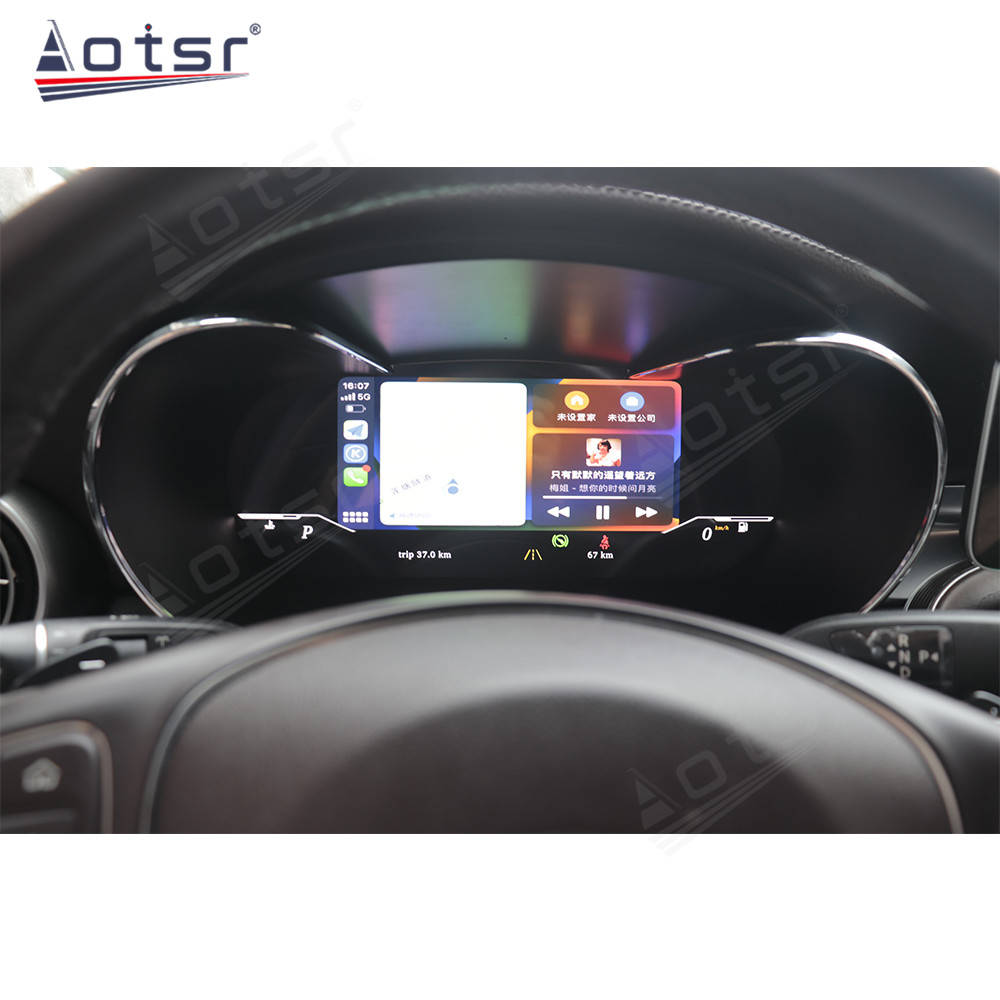Car Digital Cluster Dashboard For Mercedes Benz  Series C/GLC W204 W205 2011-2018 LCD Instrument Panel With Wireless Carplay Navigation Multimedia unit