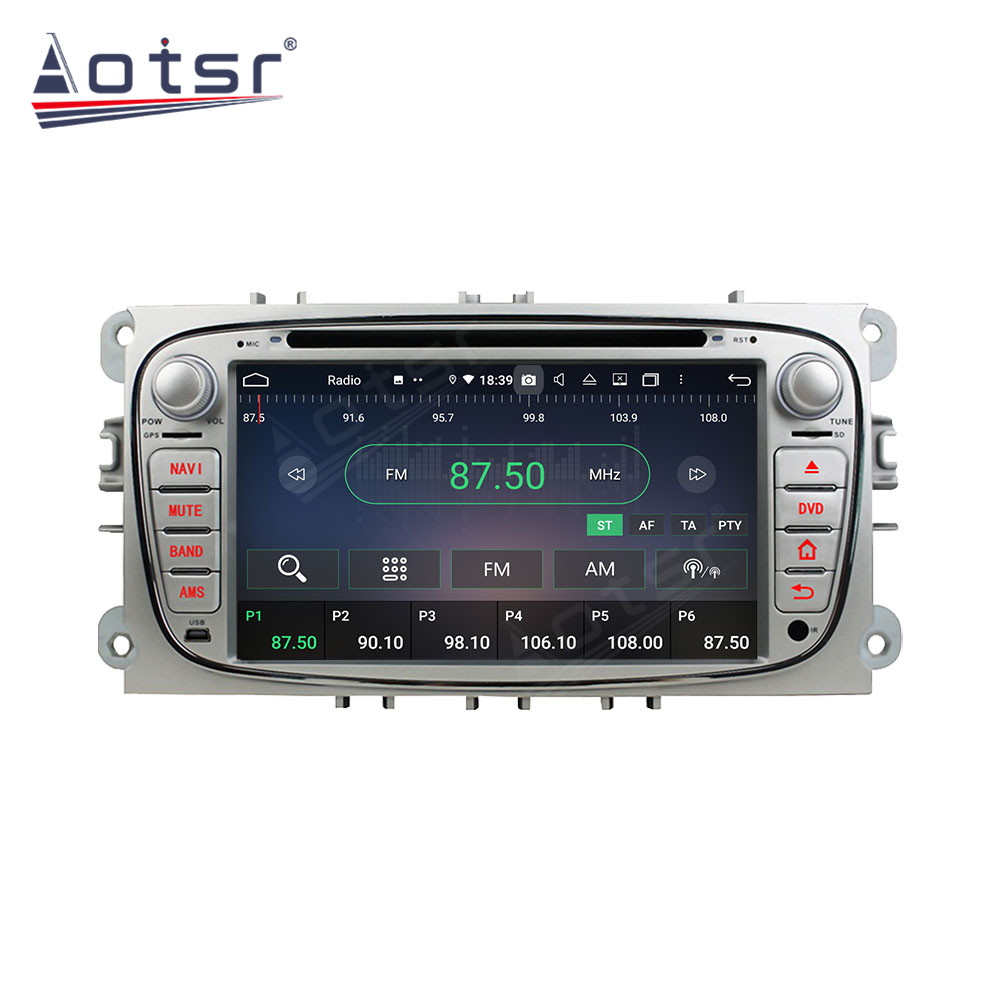 Android 14 For Ford Silver Mondeo 2008-2011 Car Radio Wireless Carplay Auto Player 2din Video AHD Multimedia Stereo DVD Player