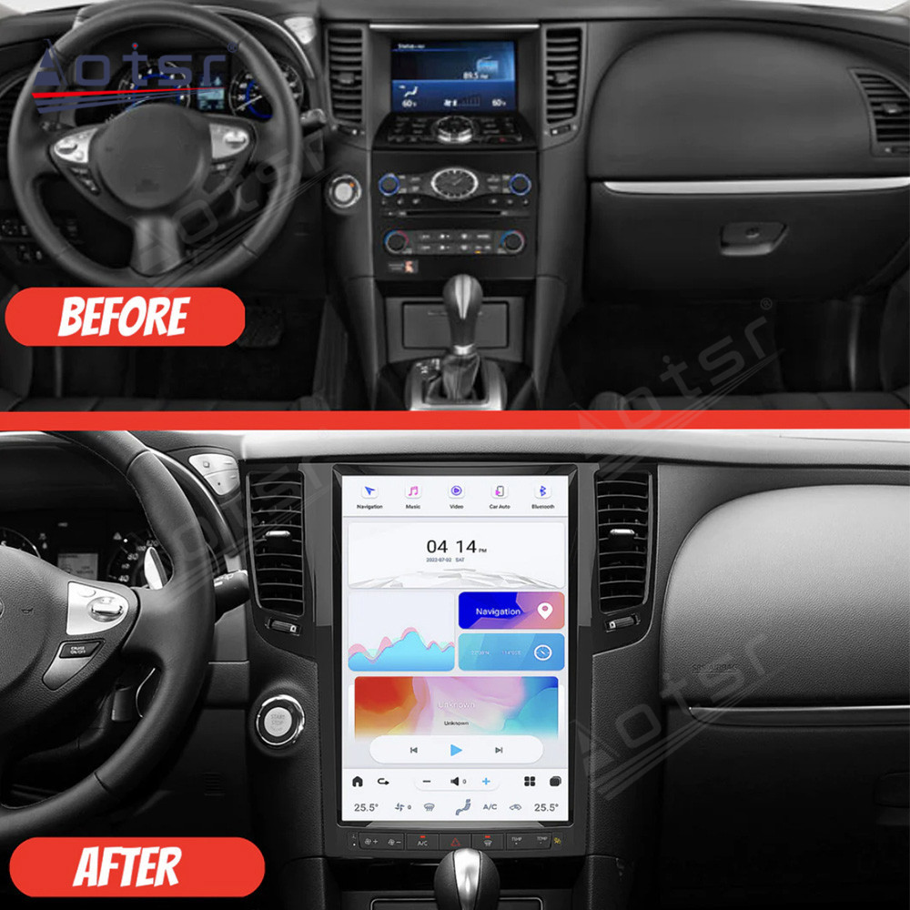 14.4 inch vertical screen For Infiniti QX70 2013-2019 Android 13 GPS Navi Multimedia Audio Radio Receiver carplay Anroid auto.