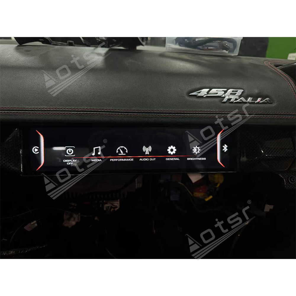 Co-pilot Screen For Ferrari 458 2017-2024 Passenger Display CarPlay Android Auto Multimedia Entertainment Head Unit LHD RHD