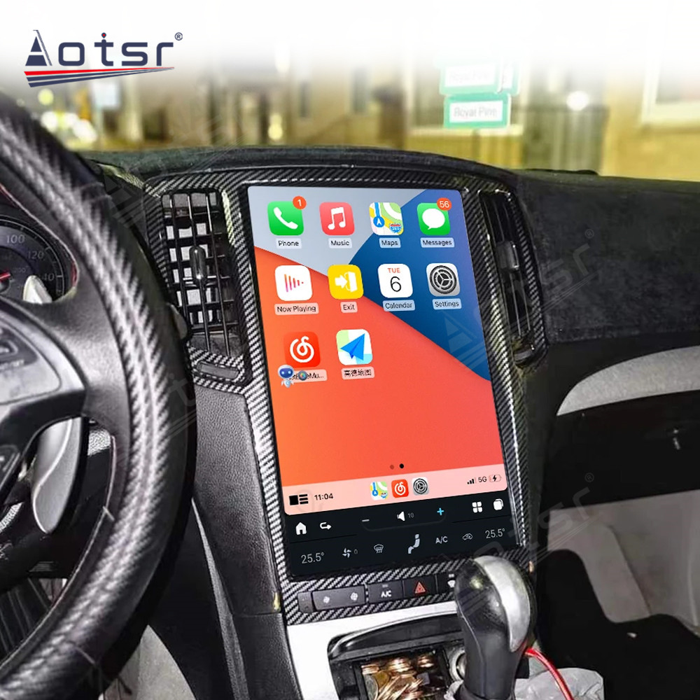 14.4inch For Infiniti G37 2007 - 2013 car vertical screen Radio Multimedia Player GPS Navigation Android 13 carplay Android auto