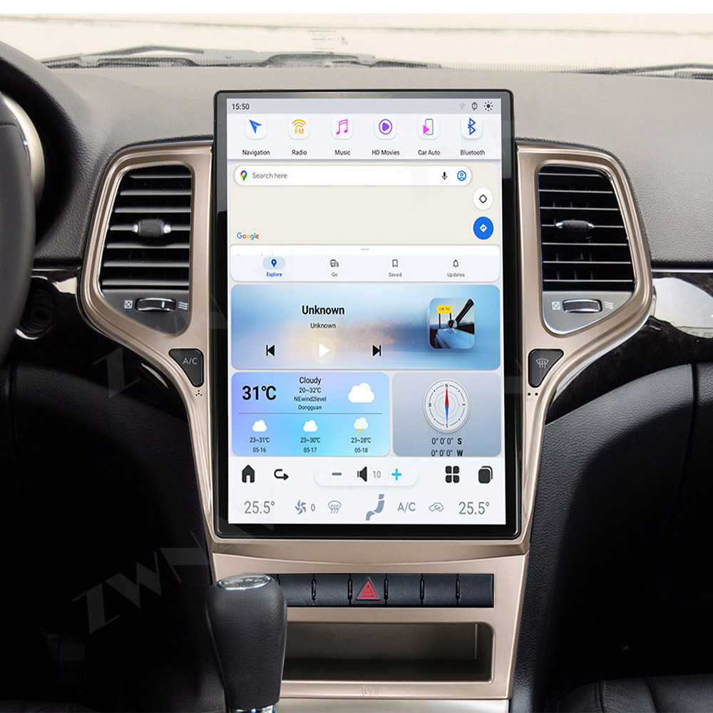 [14.4-inch] NEW For Jeep Grand Cherokee 2011-2013 GPS Car Navigation Multimedia Stereo Player Radio with wireless charging Carplay DSP