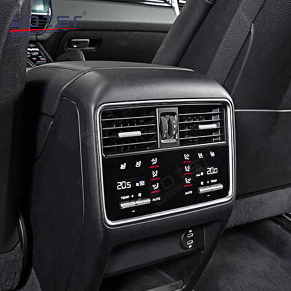 Rear A/C Panel Air Conditioner Climate Control For Porsche Cayenne 2018-2021 Touch LCD Screen 