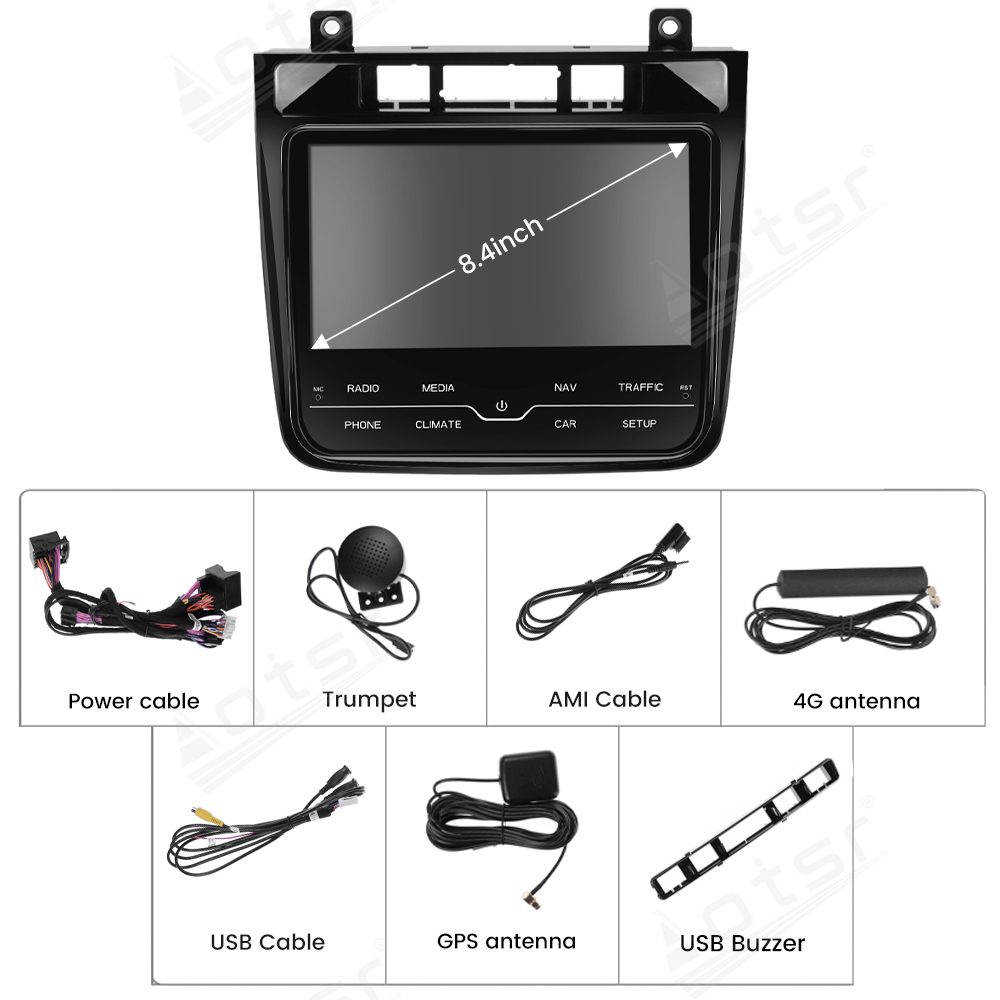 8.4inch Android 13.0 Upgrade  For Volkswagen Touareg 2011-2017 Car Radio Multimedia navigator Stereo Receiver DSP Unit Carplay Android auto