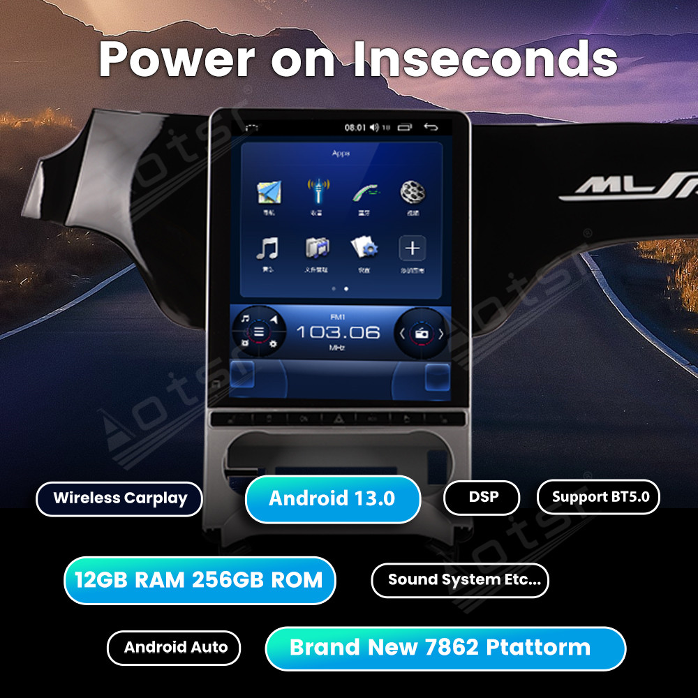 12.3-inch Android 13 For Mercedes Benz ML 2012-2015 Car Radio Multimedia navigator Stereo Receiver DSP Unit Carplay Android auto
