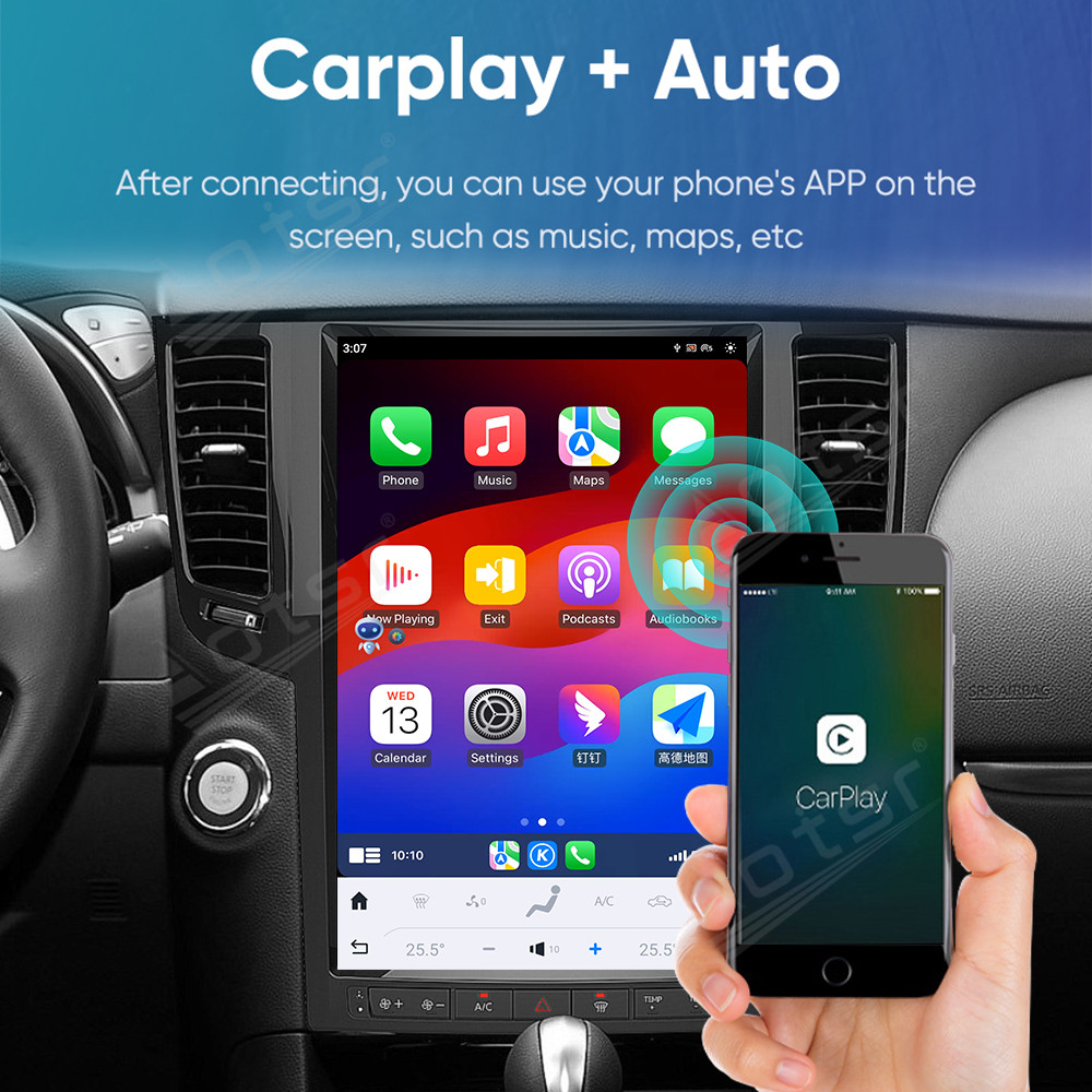 14.4 inch vertical screen For Infiniti QX70 2013-2019 Android 13 GPS Navi Multimedia Audio Radio Receiver carplay Anroid auto.