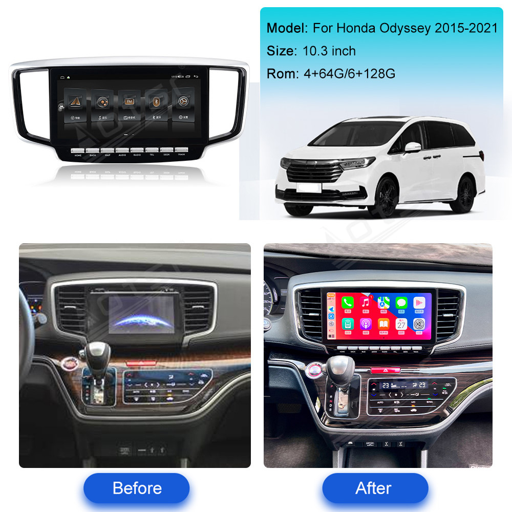 10.3 inch vertical screen For Honda Odyssey 2015-2021 Android 13 GPS Navi Multimedia Audio Radio Receiver carplay Anroid auto.