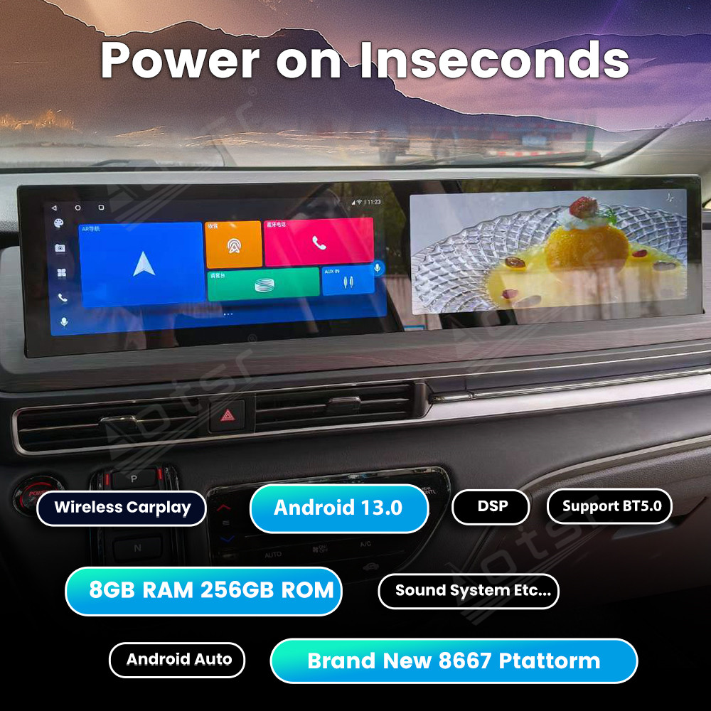 [24.6-inch] NEW For Honda Odyssey 2022+ GPS Car Navigation Multimedia Stereo Player Radio with wireless charging Carplay DSP