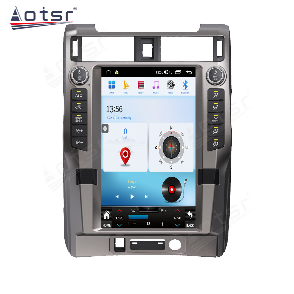 13.6 inches Tesla style screen For Toyota 4Runner 2010-2022 car Multimedia Player Radio With Bluetooth,carplay,android auto Unit