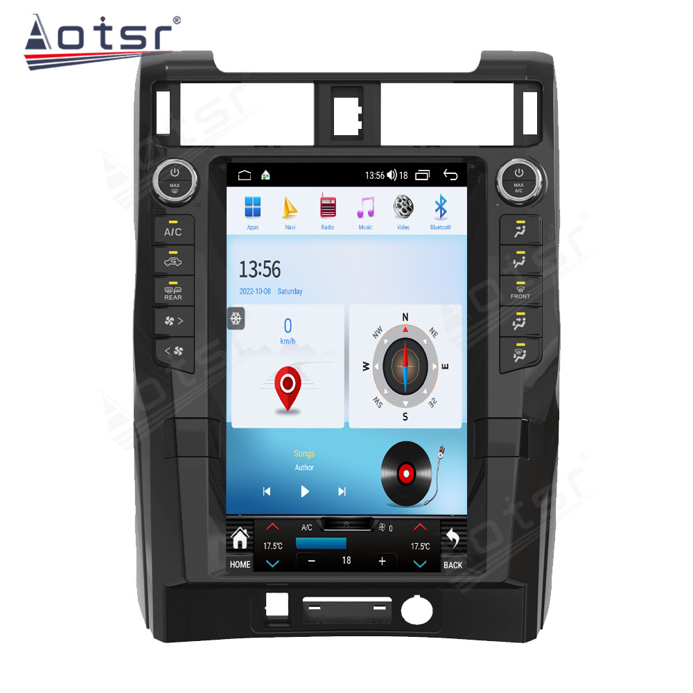 13.6 inches Tesla style screen For Toyota 4Runner 2010-2022 car Multimedia Player Radio With Bluetooth,carplay,android auto Unit