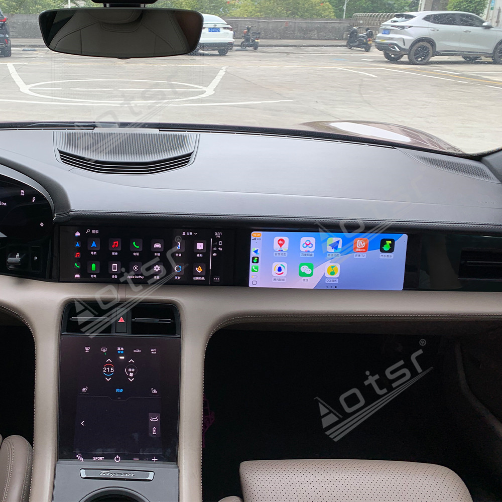 Android 13.0 GPS Navigation Carplay For Porsche Taycan 2019-2025 Car Radio Passenger Co-pilot Screen Multimedia Player Head Unit