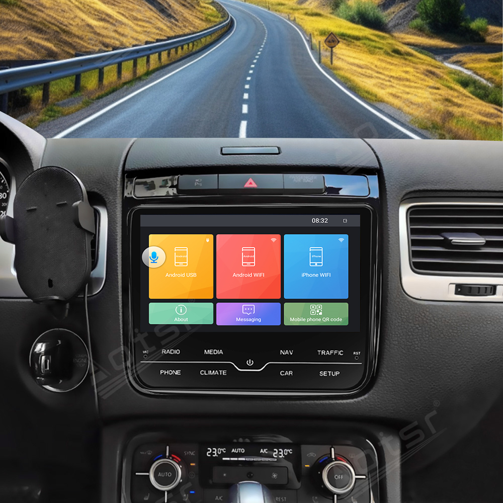 8.4inch Android 13.0 Upgrade  For Volkswagen Touareg 2011-2017 Car Radio Multimedia navigator Stereo Receiver DSP Unit Carplay Android auto