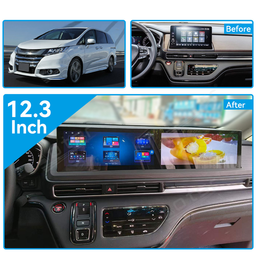 [24.6-inch] NEW For Honda Odyssey 2022+ GPS Car Navigation Multimedia Stereo Player Radio with wireless charging Carplay DSP