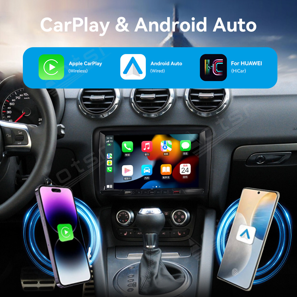 [9-inches]Android 13.0 For Audi TT 2006-2014 Car Radio Multimedia GPS navigation, Stereo Receiver DSP Unit, Carplay Android auto