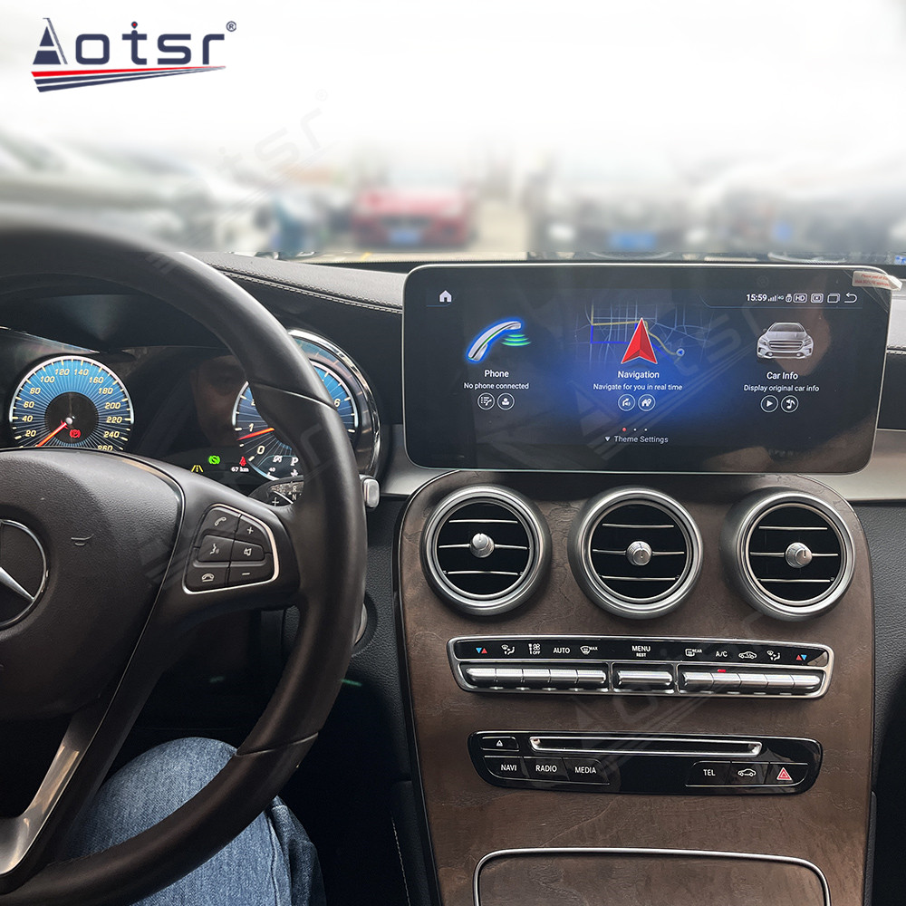 Car Digital Cluster Dashboard For Mercedes Benz  Series C/GLC W204 W205 2011-2018 LCD Instrument Panel With Wireless Carplay Navigation Multimedia unit