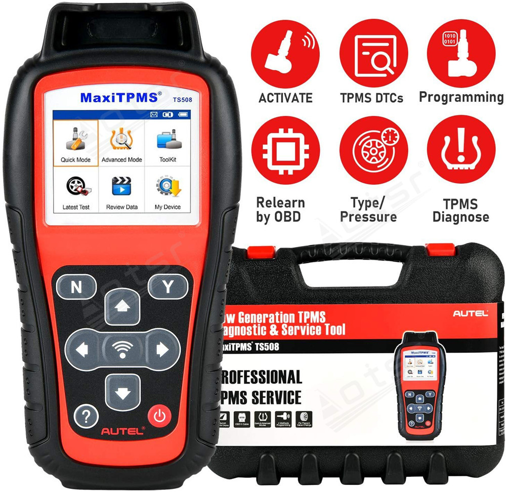 Aotsr for Autel TPMS TS508 TPMS Tool OBD2 Scanner Program MX-Sensor Sensor 315 433MHZ Tire Repair TPMS Relearn Reset Programing Programmer