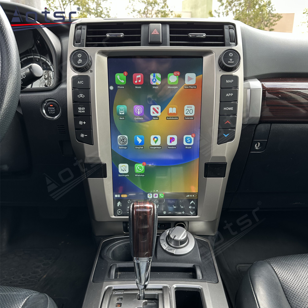 13.6 inches Tesla style screen For Toyota 4Runner 2010-2022 car Multimedia Player Radio With Bluetooth,carplay,android auto Unit