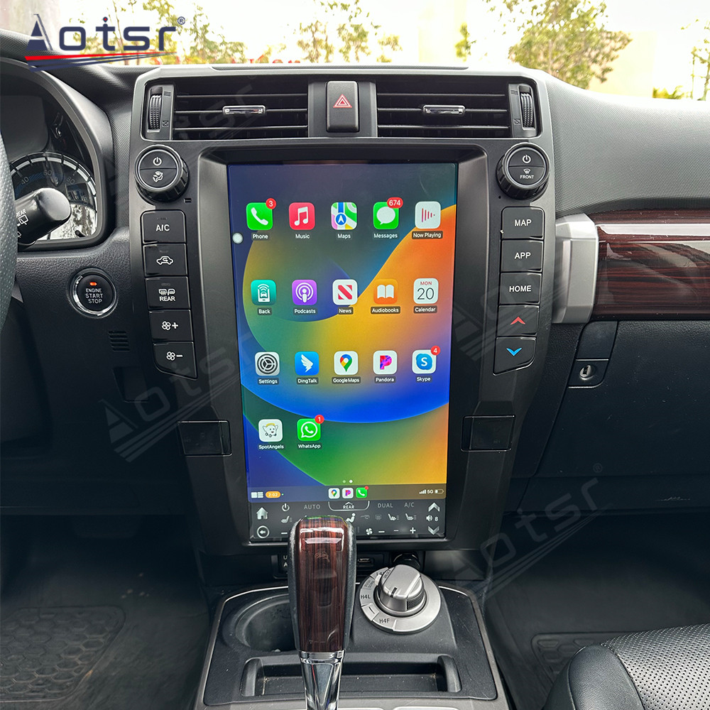 13.6 inches Tesla style screen For Toyota 4Runner 2010-2022 car Multimedia Player Radio With Bluetooth,carplay,android auto Unit