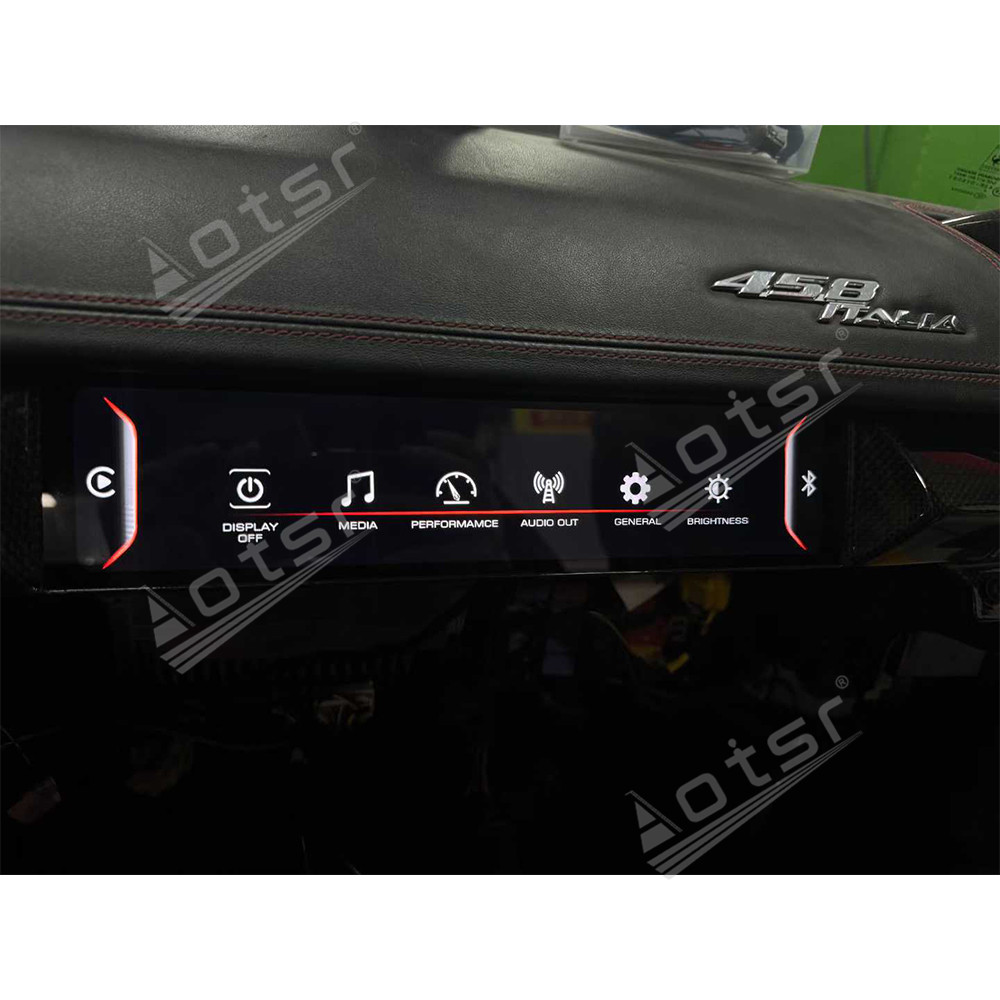 Co-pilot Screen For Ferrari 458 2017-2024 Passenger Display CarPlay Android Auto Multimedia Entertainment Head Unit LHD RHD