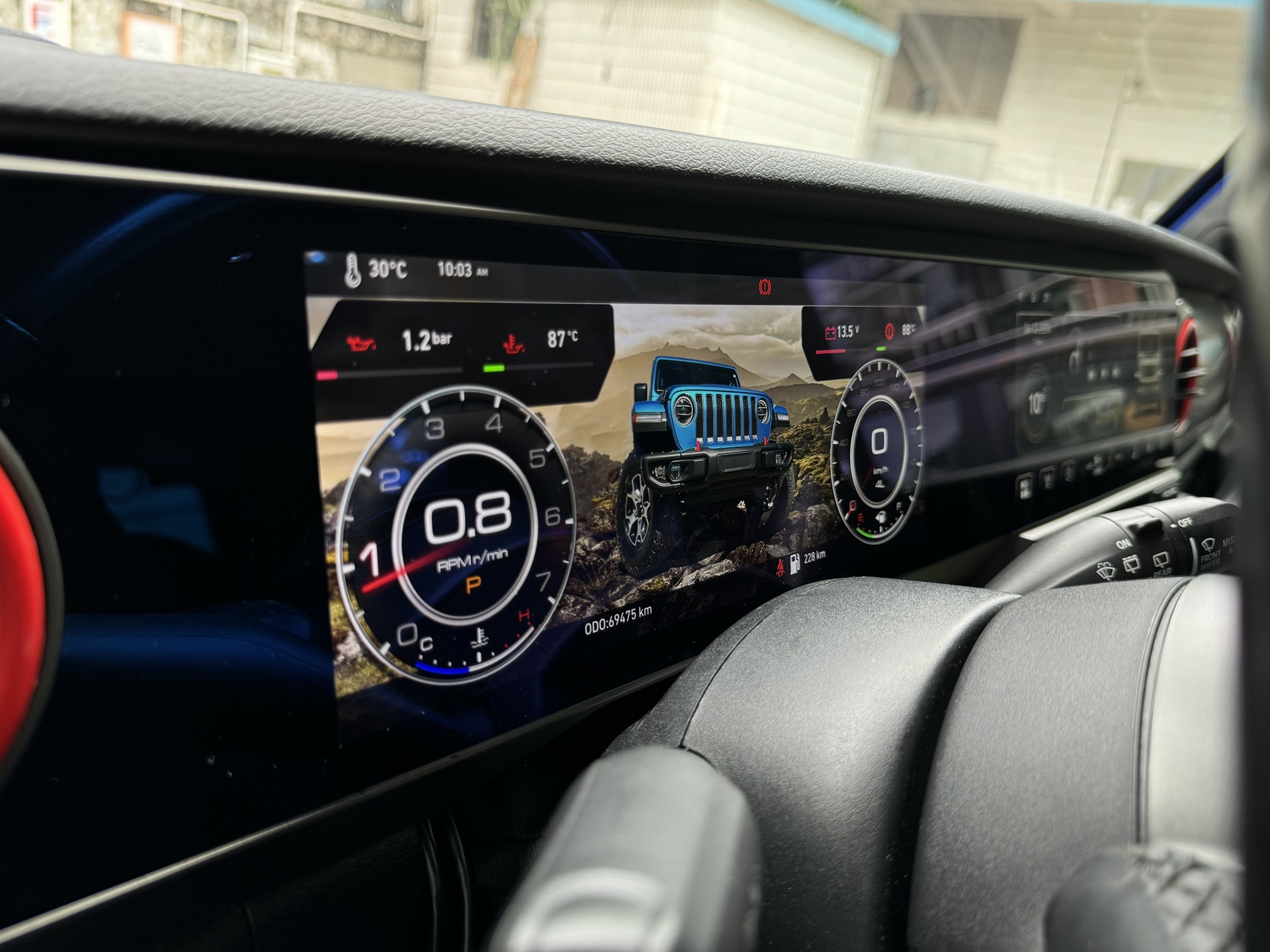 NEW 27-Inch QLED For Jeep Wrangler 2018-2021 Car dual screen Digital Cluster Intelligent Multimedia Radio player GPS Navigation Android auto Carplay