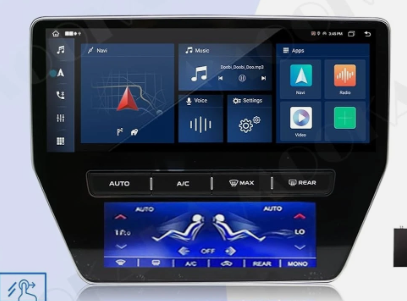 Android Car Radio For Maserati GranTurismo 2008-2019 Car Multimedia+LCD Digital Instrument Video Player Car GPS Navigation Carplay Stereo DSP