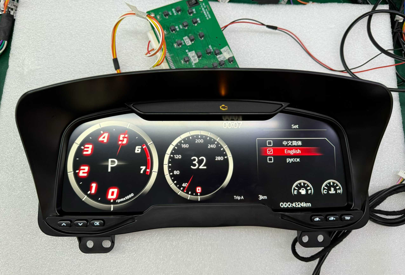 Aotsr Car Digital Cluster For Hummer H3 2005-2010 Dashboard LCD Instrument Panel Virtual Cockpit Speedometer Headunit Meter Screen