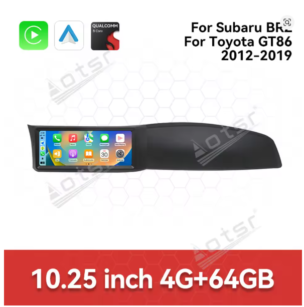 Aotsr For Toyota GT86/Subaru BRZ 2012-2019 Android 13.0 Car Stereo 10.25 Inch Touch Screen Car Radio Wireless CarPlay & Android Auto