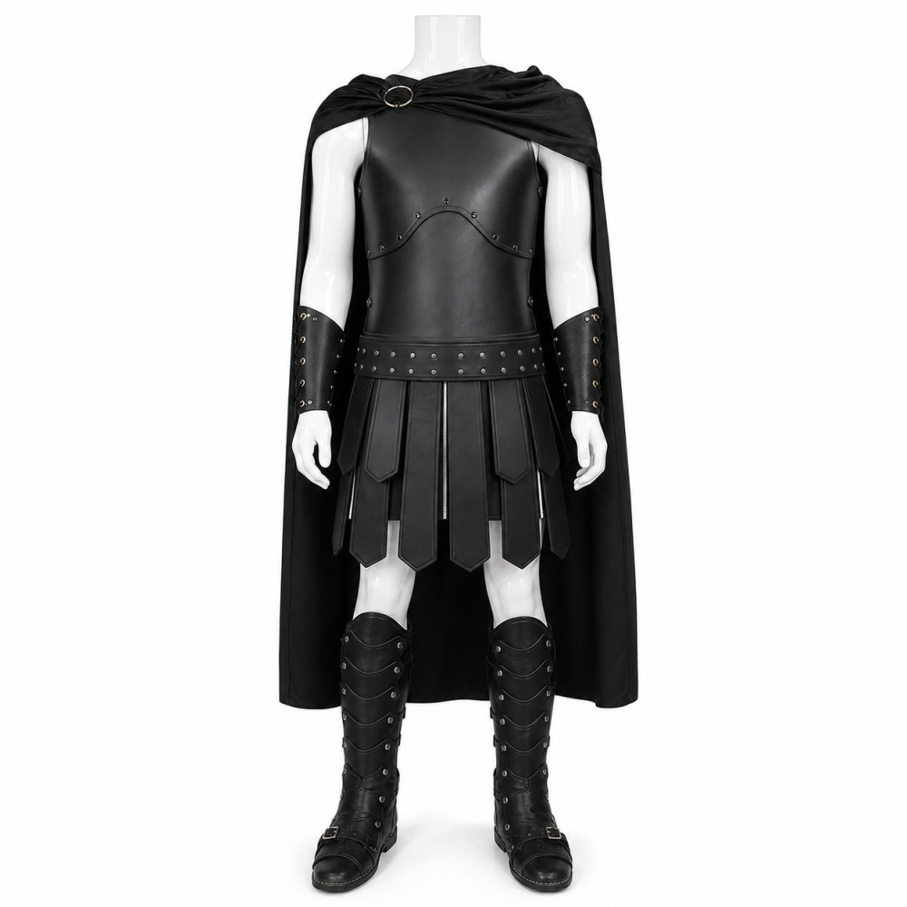 The Odyssey Agamemnon Black Armor Set Outfits Halloween Carnival Cosplay Costume