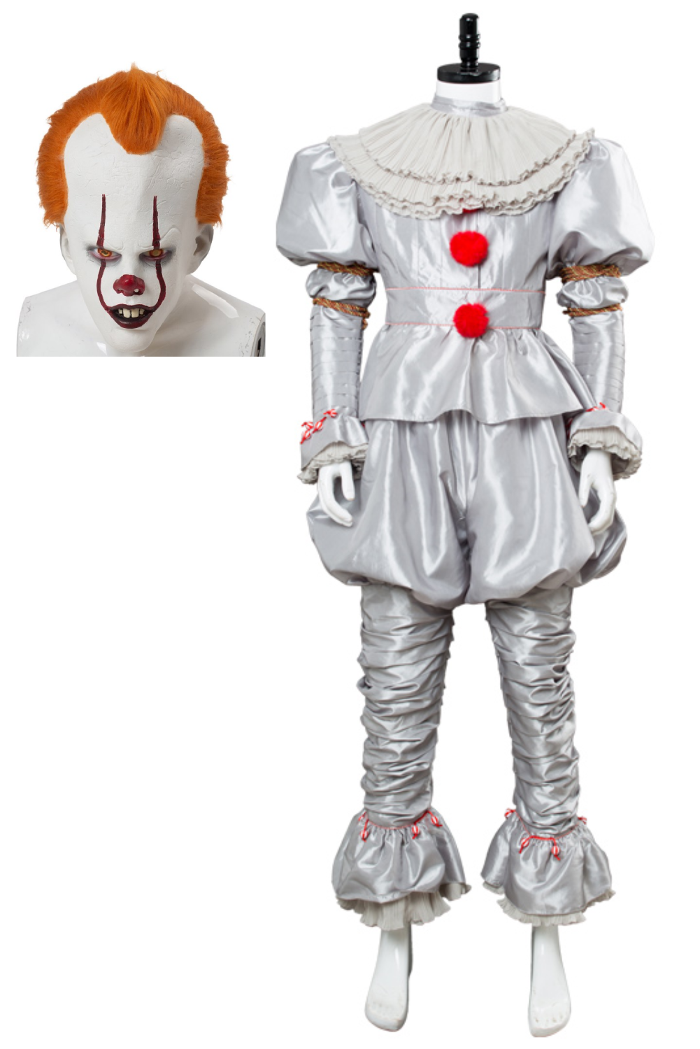 IT 2 Pennywise Clown Outfit Cosplay Costume Halloween Carnival Suit