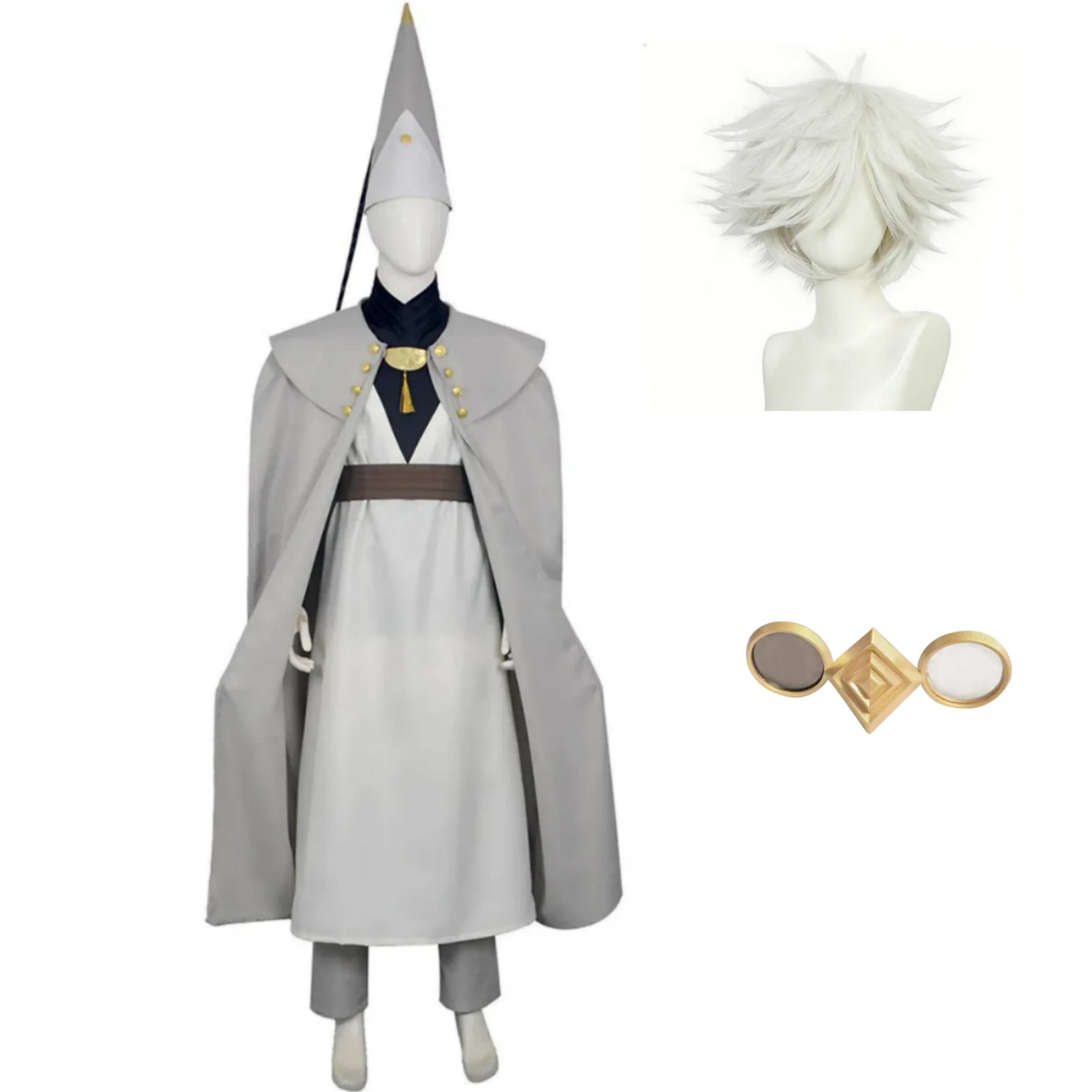 Tongari Boushi no Atelier Qifrey White Outfit Halloween Carnival Cosplay Costume