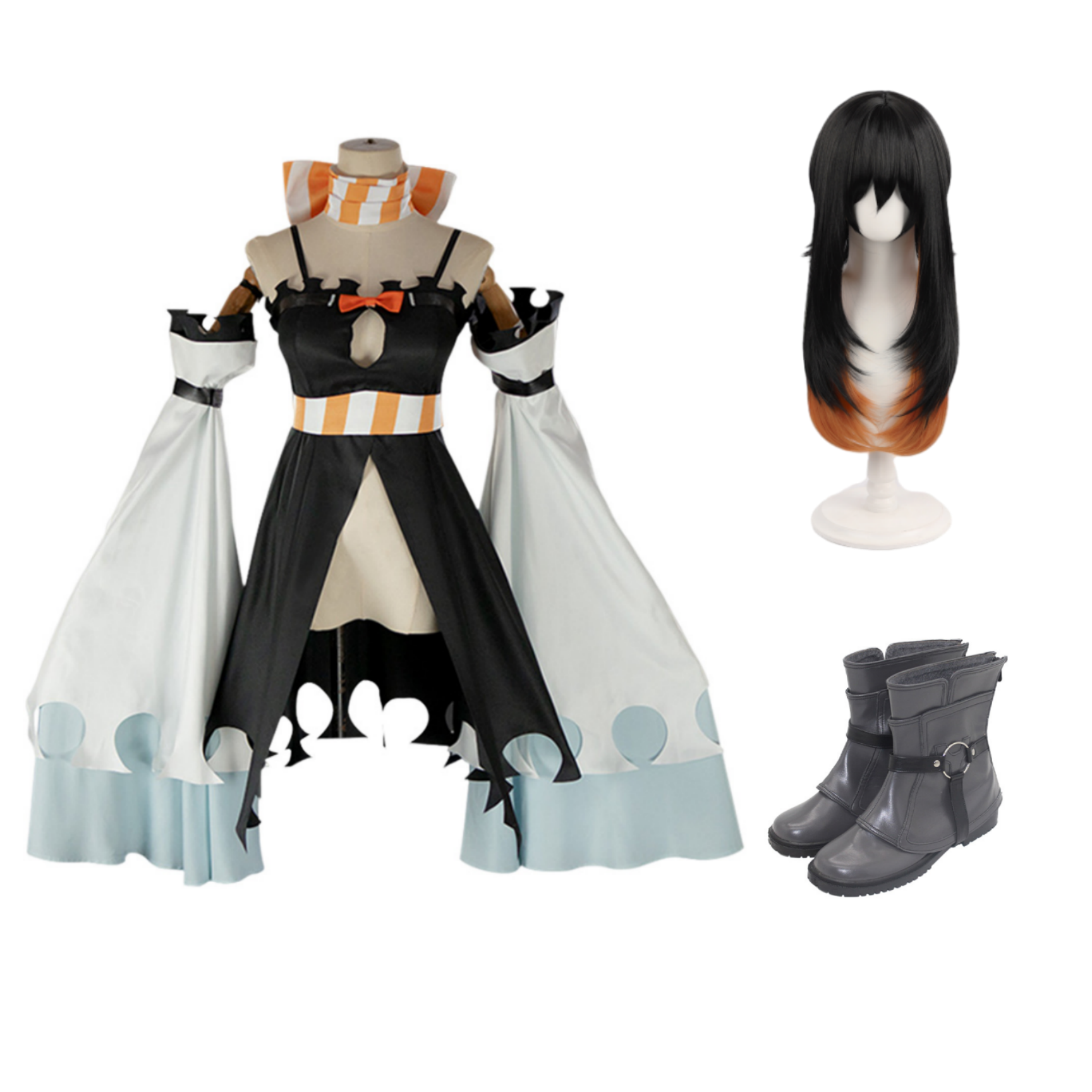 Gachiakuta  Amo Women Black Outfit Halloween Carnival Cosplay Costume