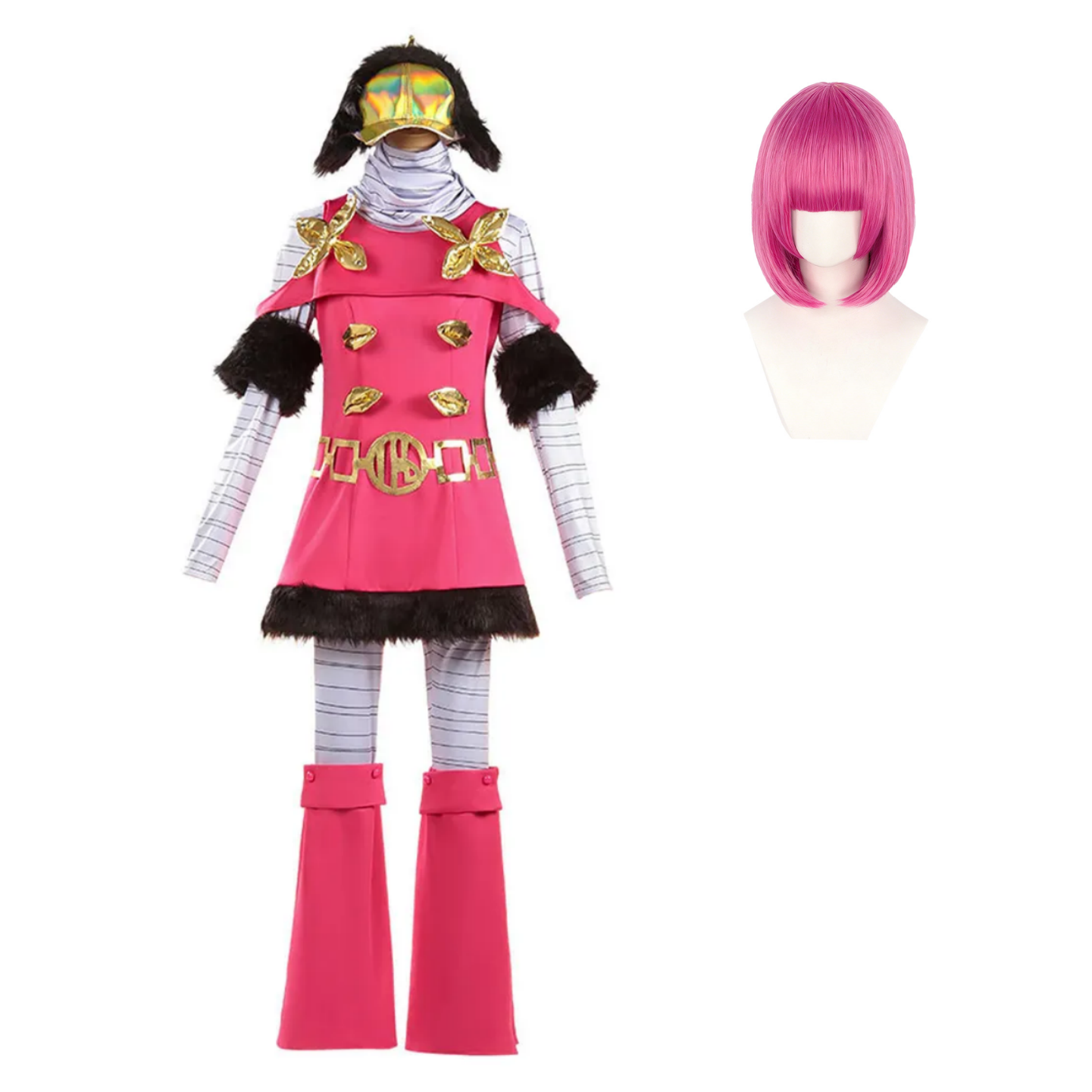 Hot Pants Women Pink Outfit Halloween Carnival Cosplay Costume