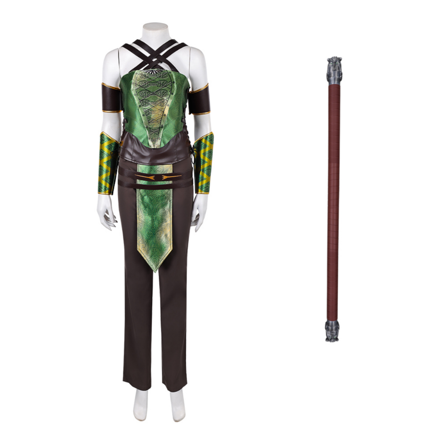 Movie Mortal Kombat 2 Jade Women Green Outfit Halloween Carnival Cosplay Costume