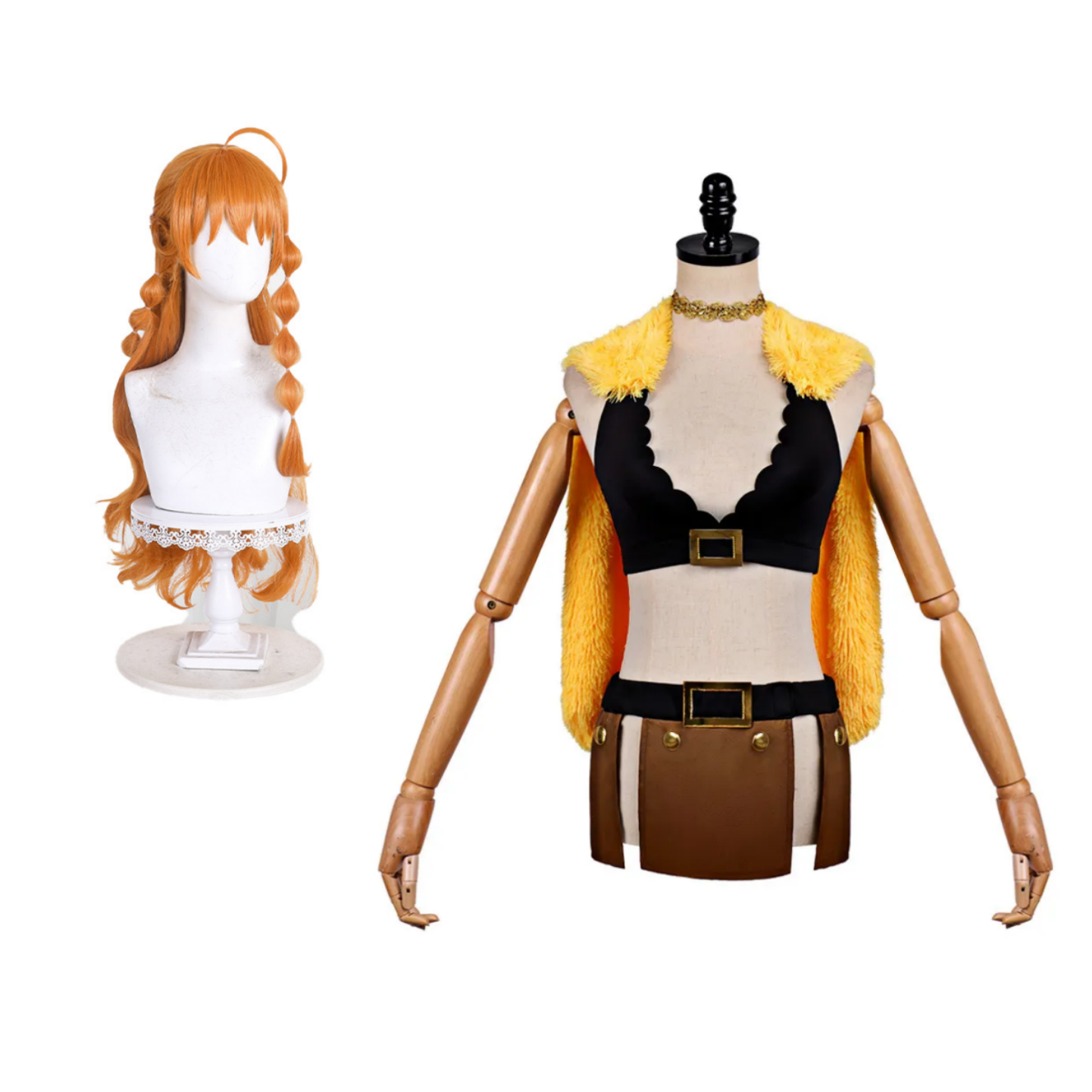 Elbaf Arc Nami Yellow Outfit Halloween Carnival Cosplay Costume