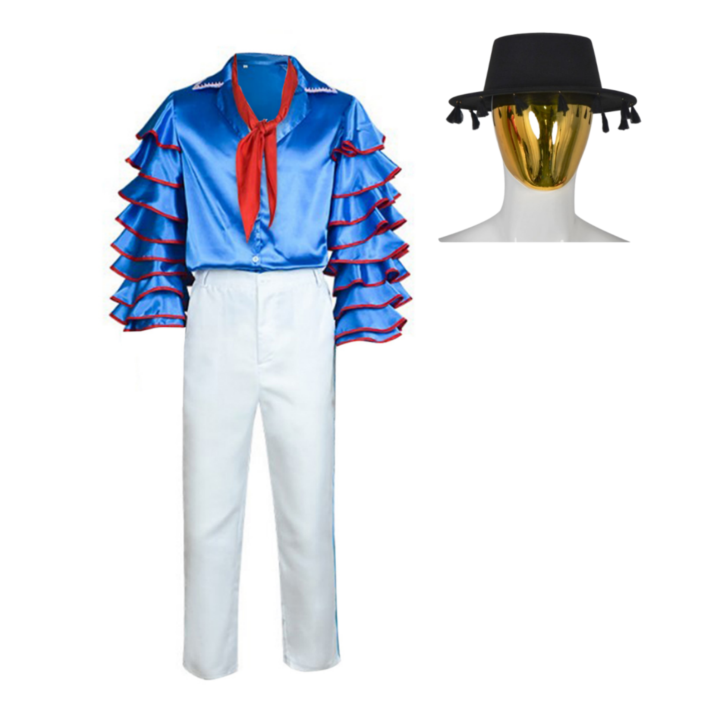 The Mask Stanley Blue Outfit Halloween Carnival Cosplay Costume