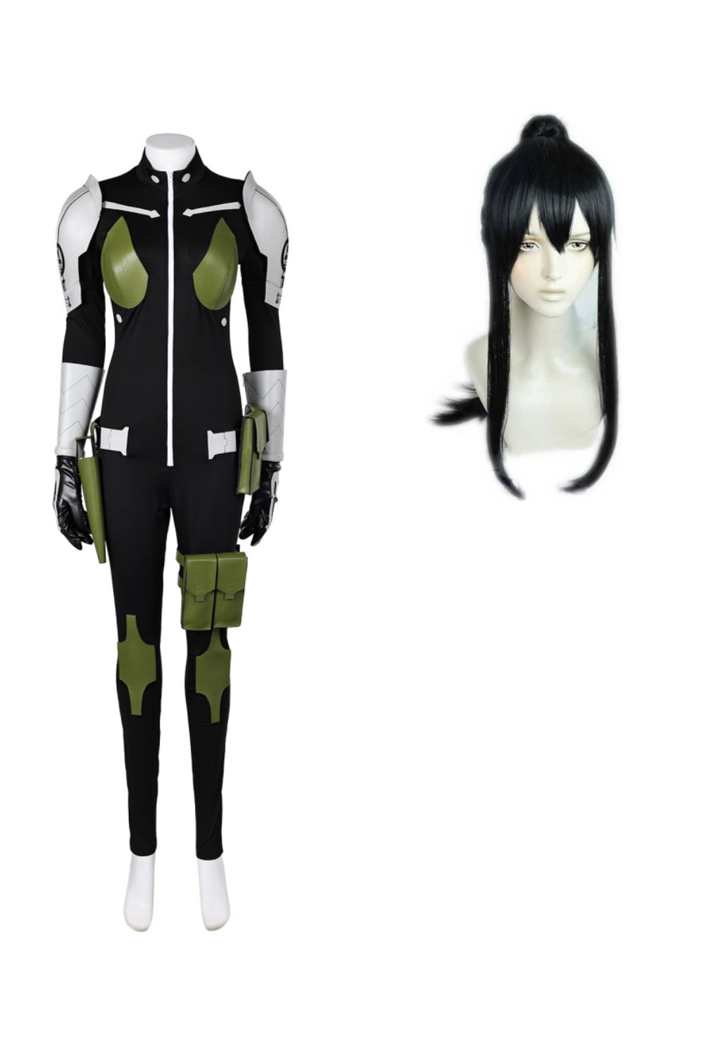 TV Kaiju No. 8 Mina Ashiro Kikoru Shinomiya Women Black Jumpsuit Full Set Outfits Halloween Carnival Suit Cosplay Costume