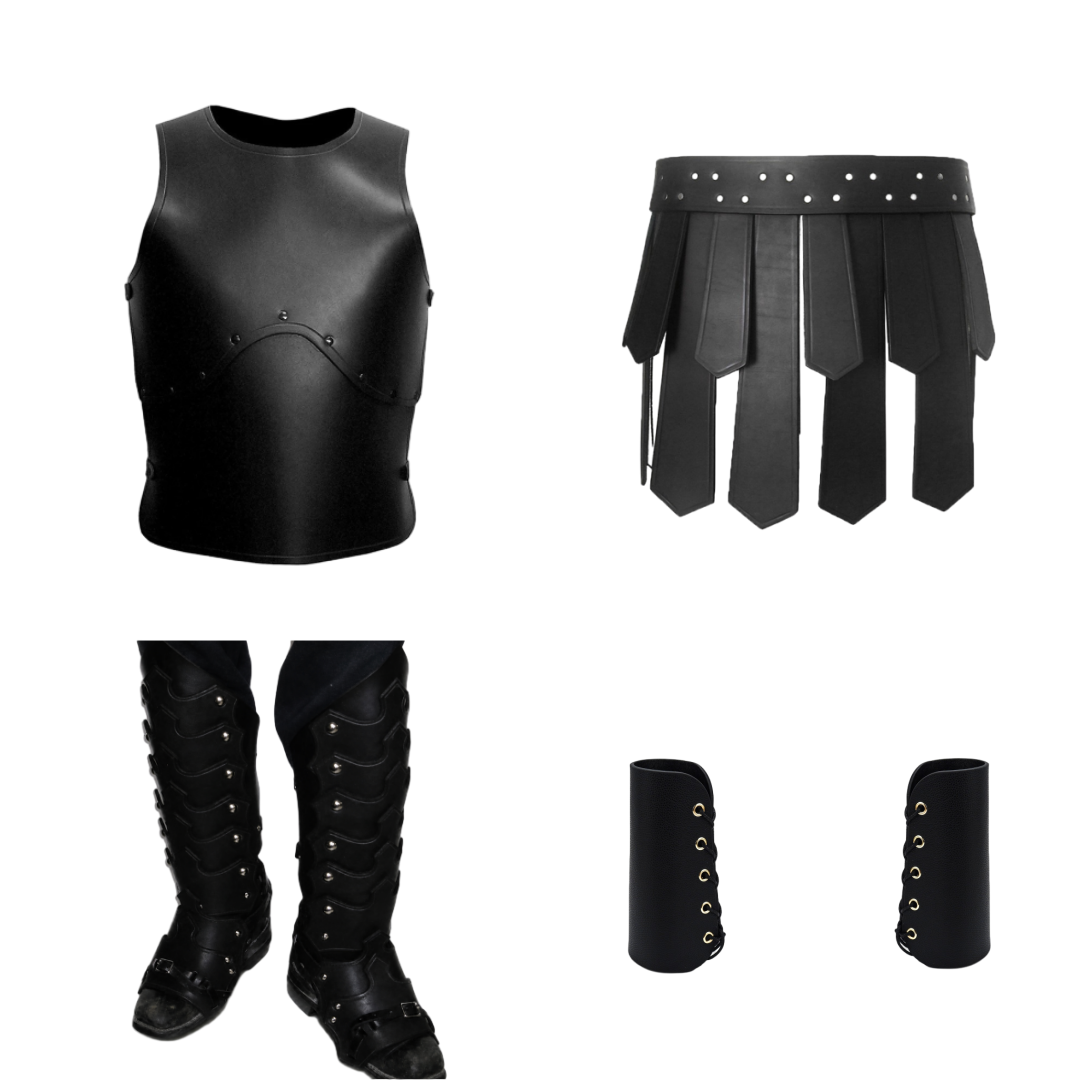 The Odyssey Agamemnon Black Armor Set Outfits Halloween Carnival Cosplay Costume