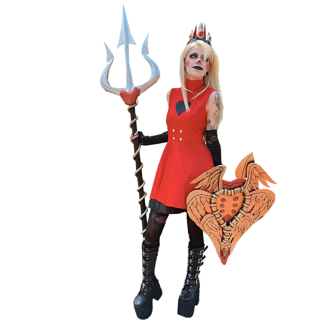 Hazbin Hotel Charlie Morningstar Full Demon Red Dress Combat Outfits Halloween Carnival Suit Cosplay Costume