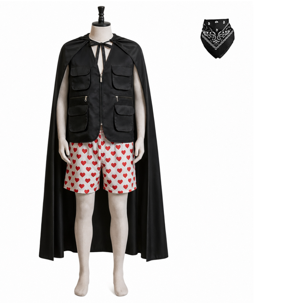 Dungeon Crawler Carl Carl Black Vest and Polka Dot Shorts Outfits Halloween Carnival Cosplay Costume
