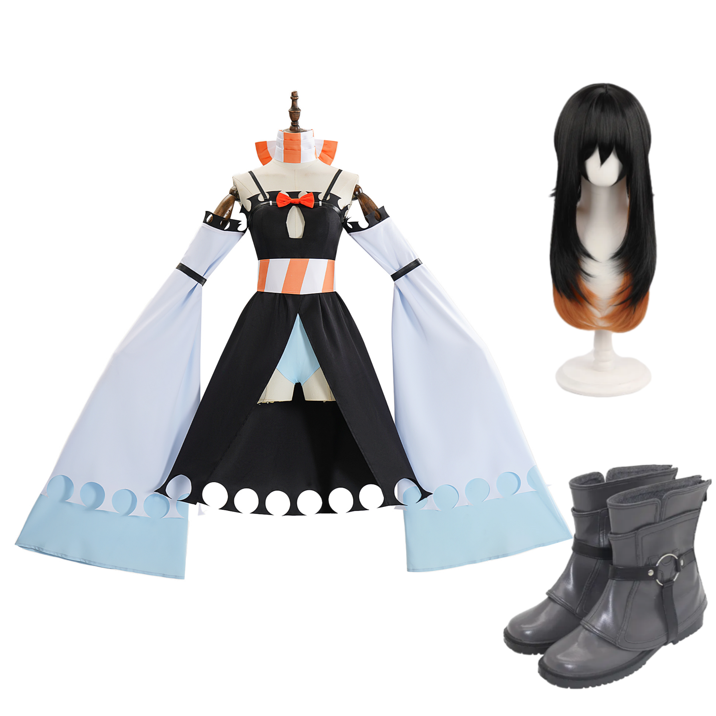 Gachiakuta  Amo Women Black Outfit Halloween Carnival Cosplay Costume